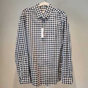 NWT J. Crew Slim Med Secret Wash Cotton Poplin Button Up Down Shirt Navy BN127